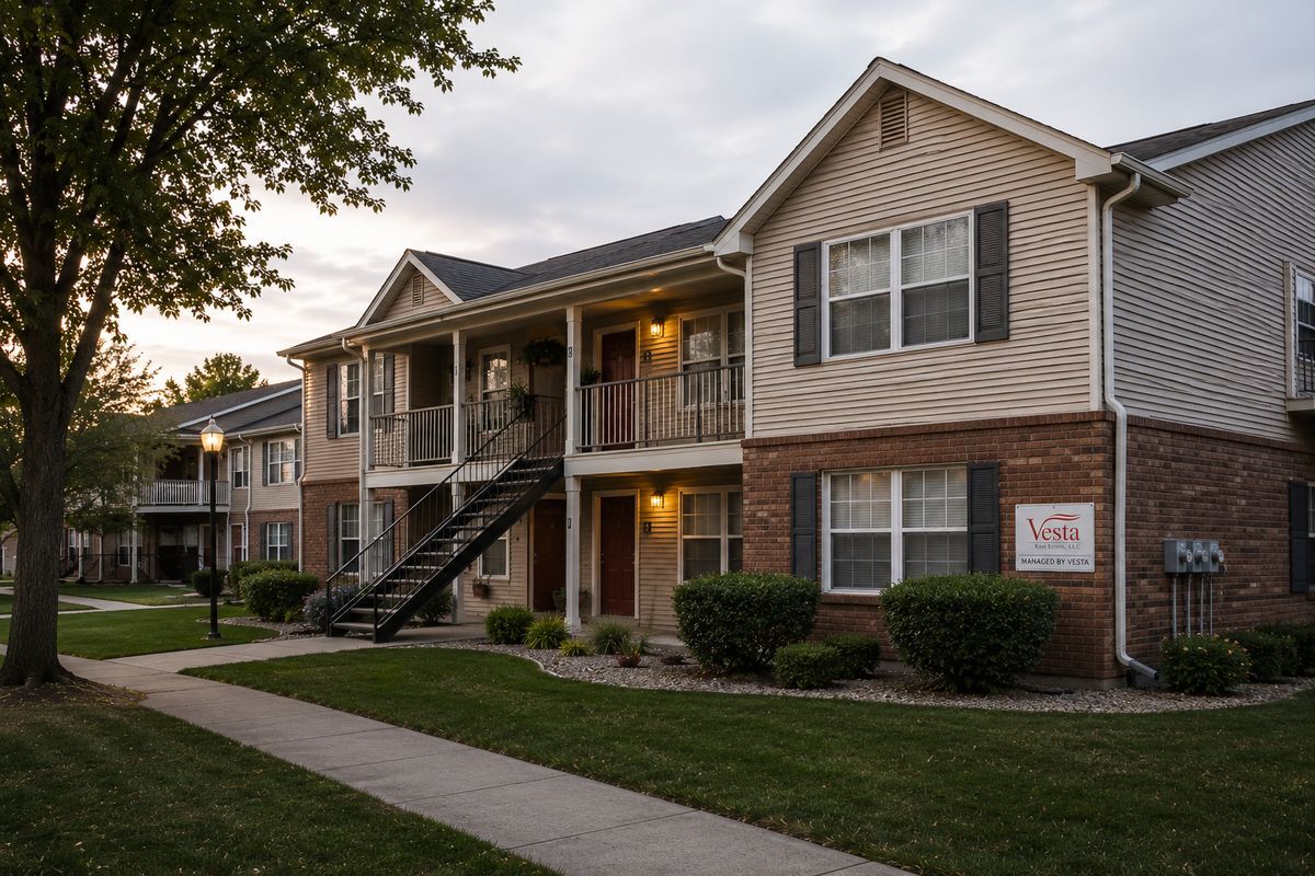 Multifamily apartment property managed by Vesta Real Estate in Bloomington-Normal, Illinois